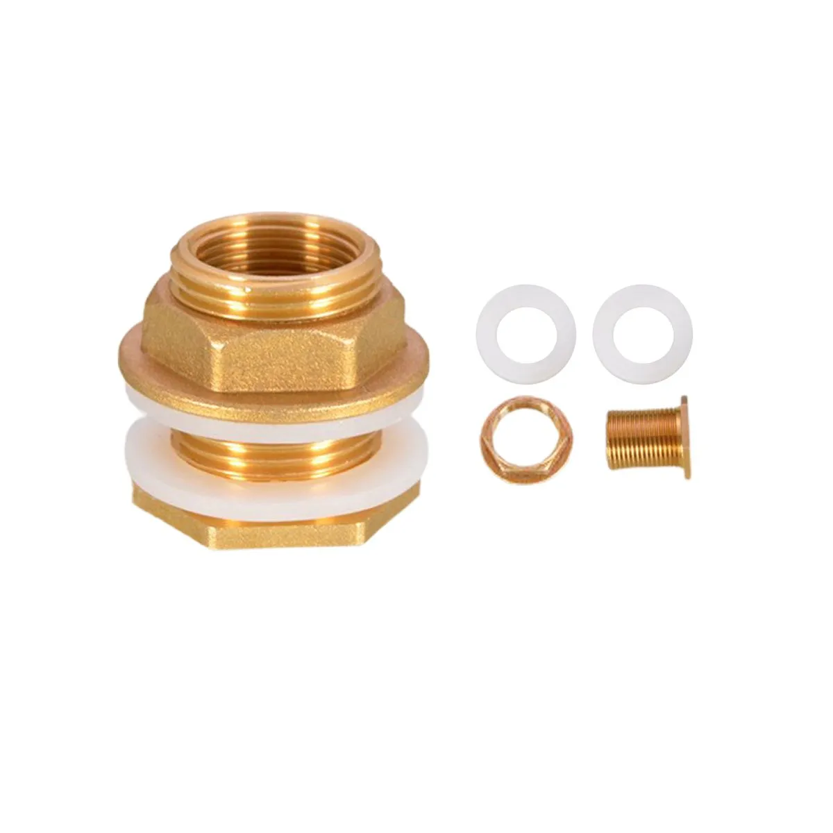 Brass Tank Adapter Set 6 Seals 3 Unions compatible with 3/4" BSP Thread