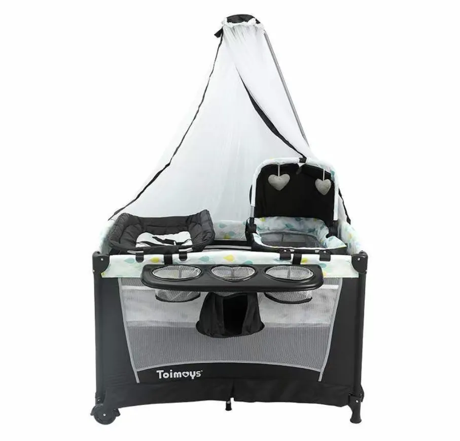 Toimoys 5-in-1 Multifunctional Baby Crib Carry Cot - Black