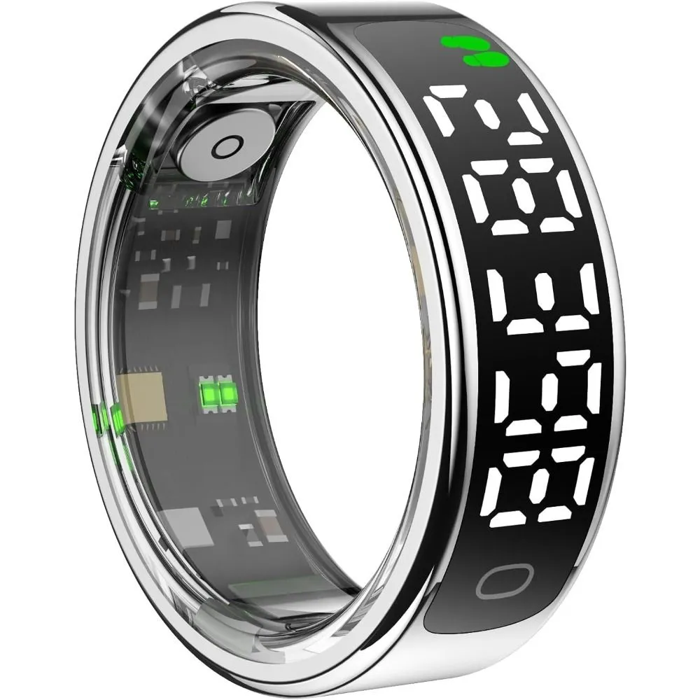 Color DigitalDisplay Smart Ring for Health FitnessTracker Ring Blood Oxygen