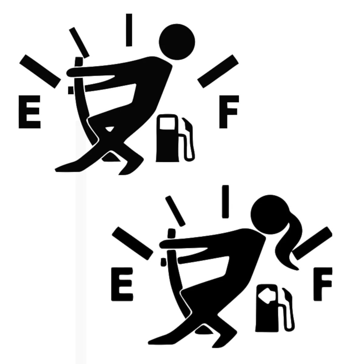 TrendSpire Fuel Lid Vinyl Stickers - Set of 2 - Black