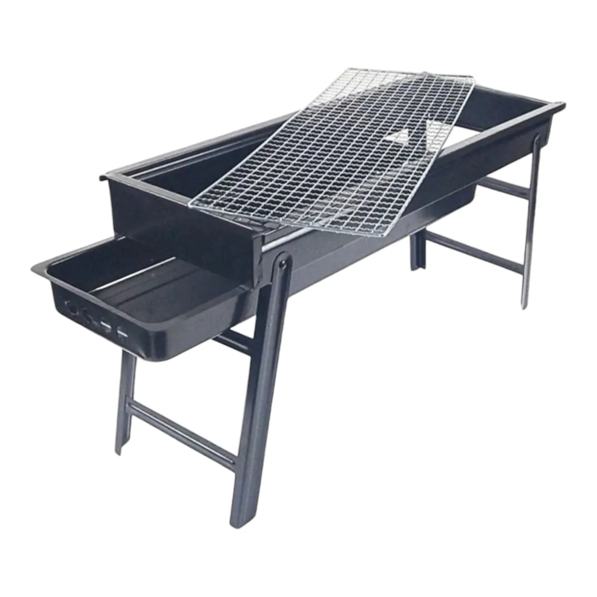Portable Braai Stand 60x23x33.5cm Folding Legs Mini Outdoor Cooker