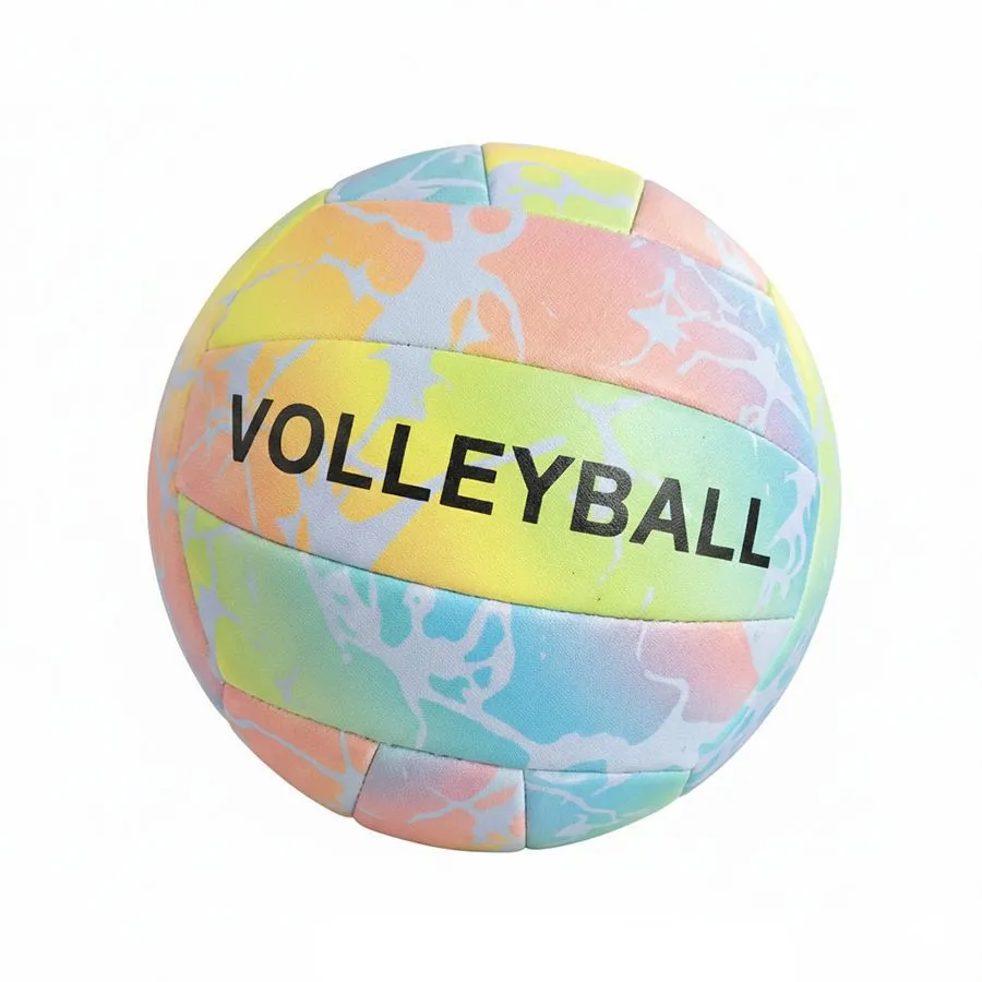 Vibrant Tie-Dye Beach and Indoor Volleyball in Mixed Colors