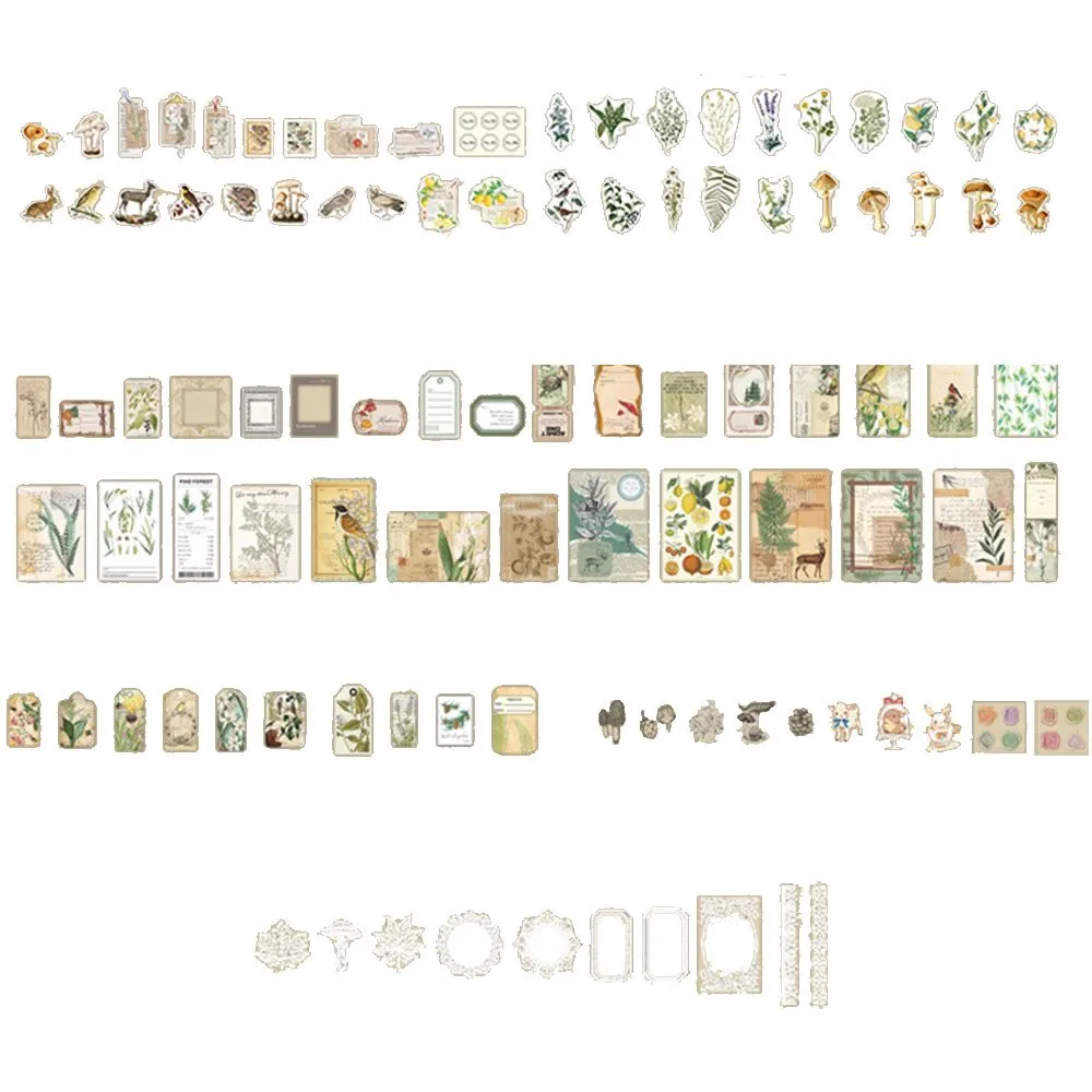 Craft 200pcs Summer Scrapbooking Journalling Stickers & Decor Paper Set
