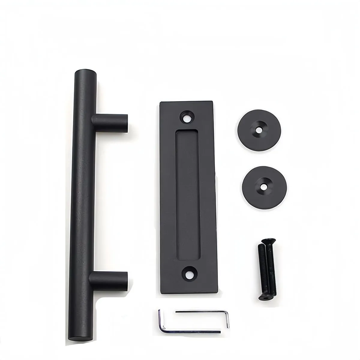 Barn Door Handle Sliding Door Handle: 30 cm Sliding Door Pull Handle Black - 045round tube