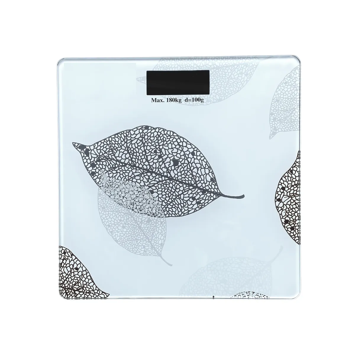 Electronic Glass Body Weight Bathroom Scale - Grey Leaf