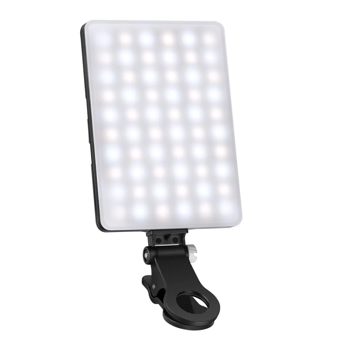 Selfie Light with Front & Back Phone Clip, 3 Light Modes, High Power - Black