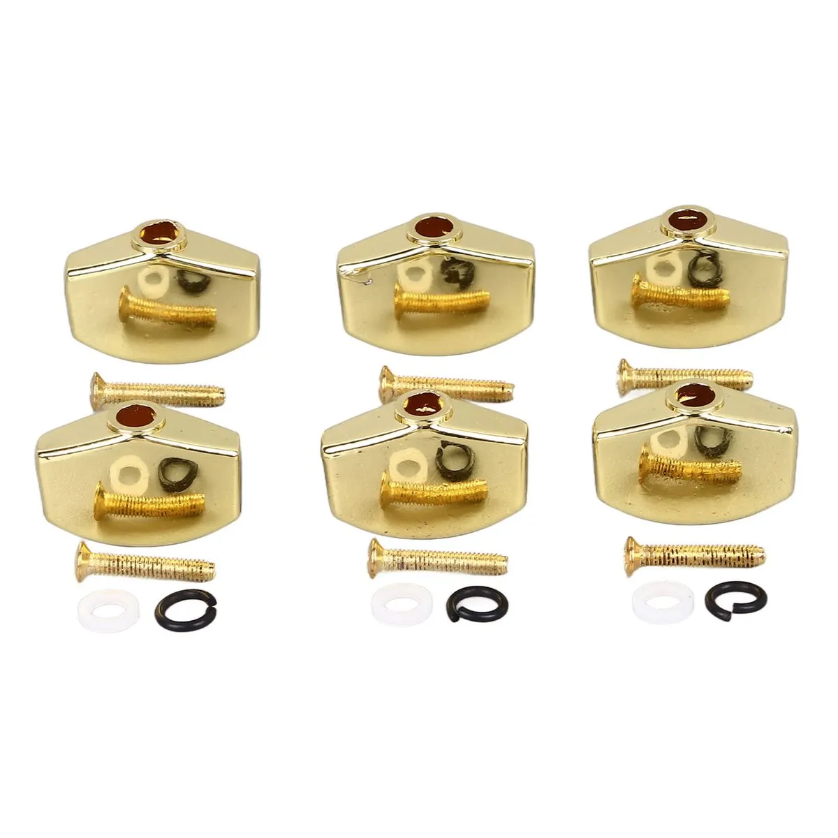 6Pcs Metal Guitar Tuning Peg Buttons Replacement for Acoustic Electric Gold