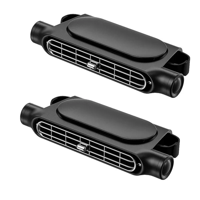 2-Pack Car Headrest Fans for Rear Seats - Black