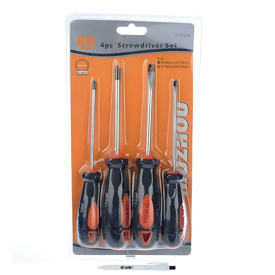 High Quality Sturdy Grip 4Pcs Different Screwdrivers Set With ReVibe Pen