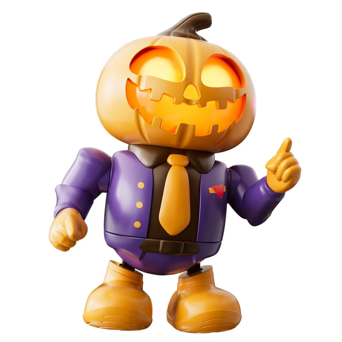 Dancing Skeleton Robot Music Light Singing Halloween Kids Party Gift Decor - Pumpkin