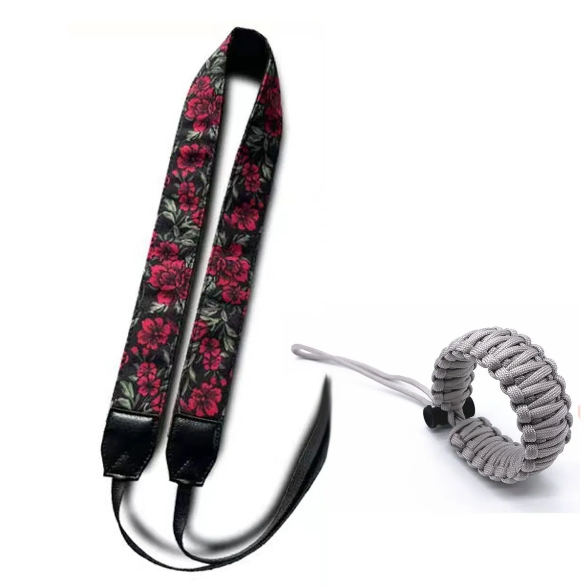Camera Strap & Hand Wrist Strap Lanyard Photography Accessories HoldingDslr -  Red &  Black