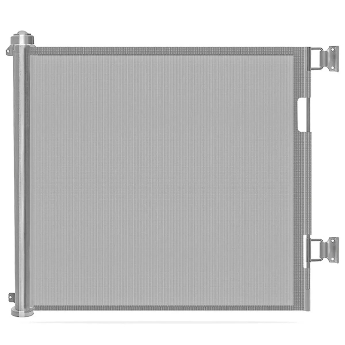 Retractable Dog Safety Gate Sliding Rolling Gate Indoor & Outdoor - Grey
