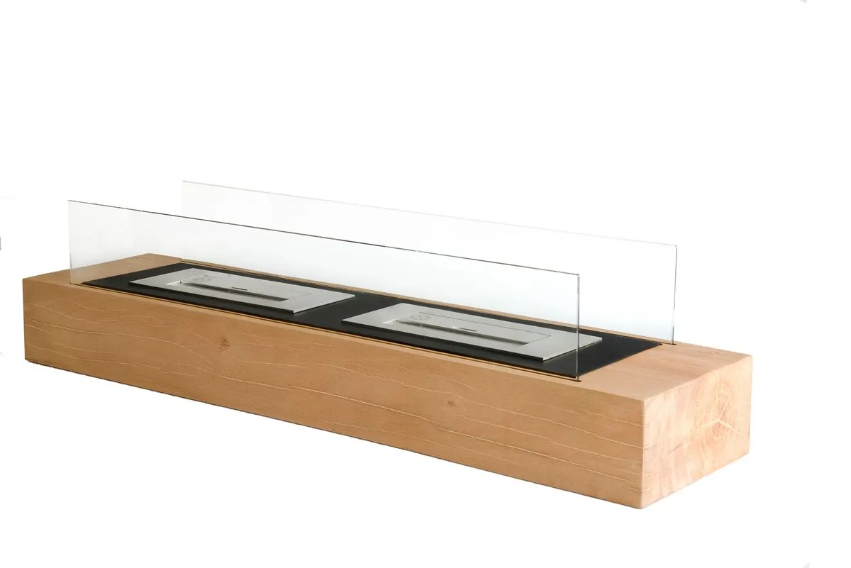 1green Modern Wall Ethanol Fireplace - Double burner
