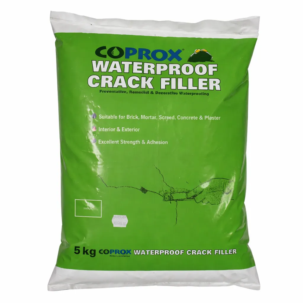 Coprox Waterproof Crack Filler - White Cement-Based Wall & Floor Repair 5kg