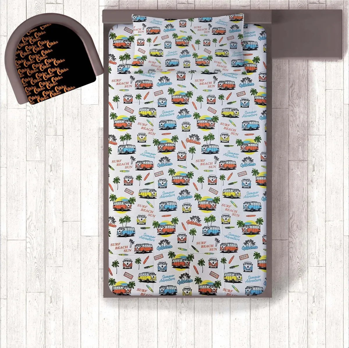 Kids Cotton Bedsheet With 1 Pillow Cover - eMelaa
