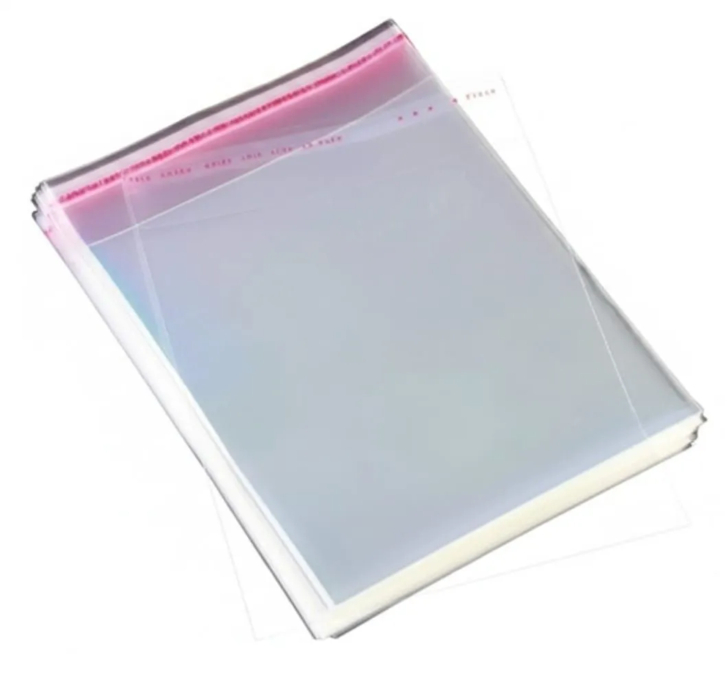 Self Adhesive Clear Plastic Poly Bags A5 : 170X (220+40)MM