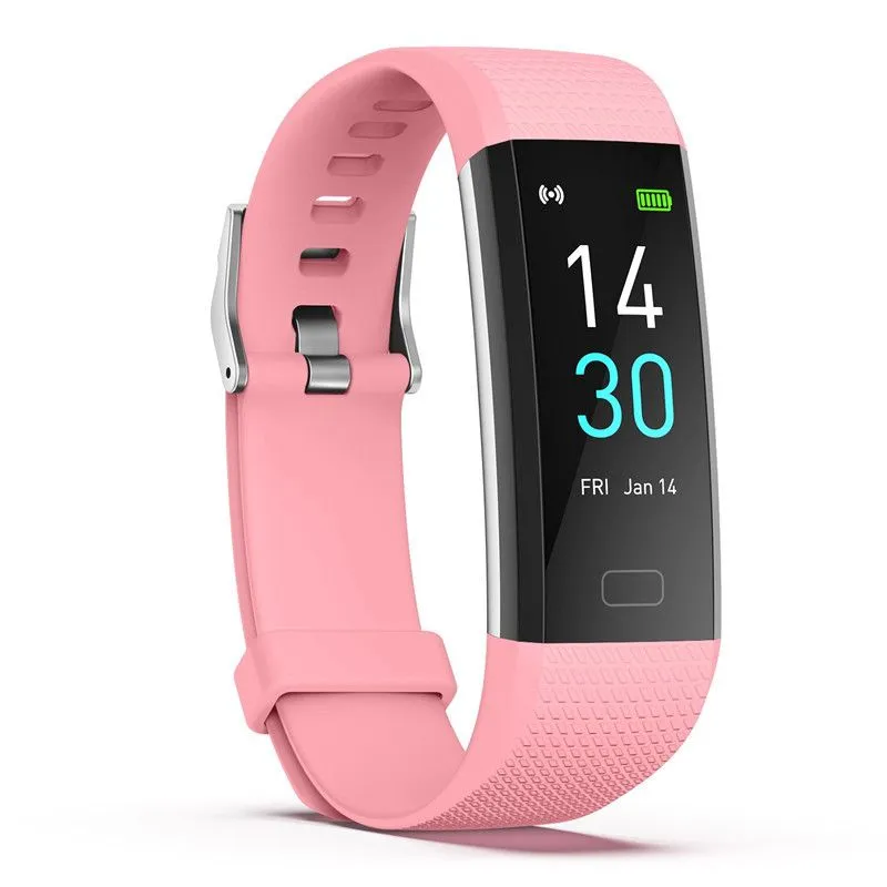 Pink S5 Fitness Tracker 5th Gen 24/7 Blood Oxygen