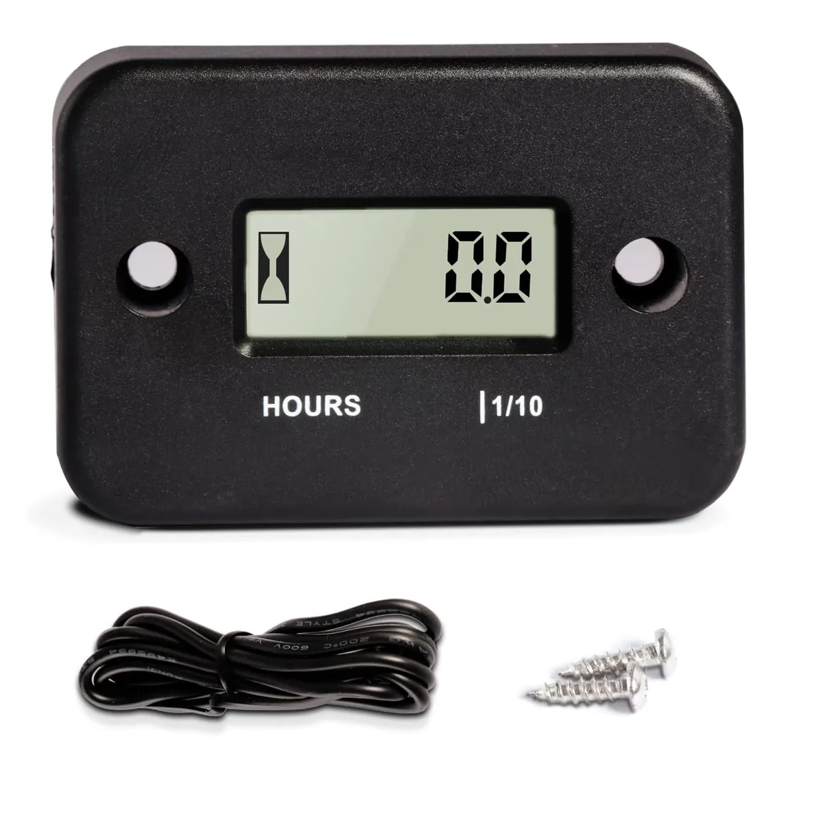 Motorcycle Hour Meter Speed Engine Electronic Digital Universal - Black