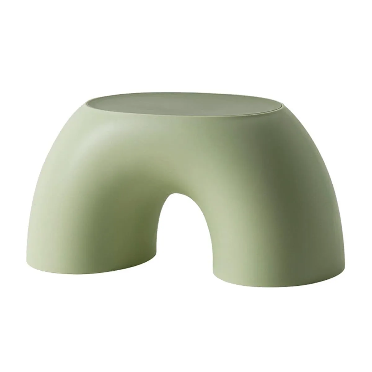 Non-Slip Round Small Step Stool for Bathroom and Kitchen - Green