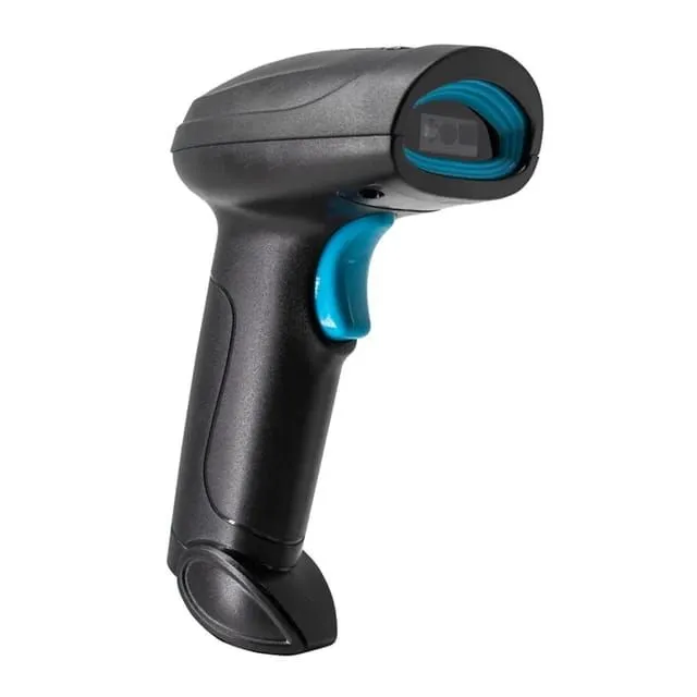 Commercial Retail Hand Held Portable Wireless Barcode Scanner - Blue