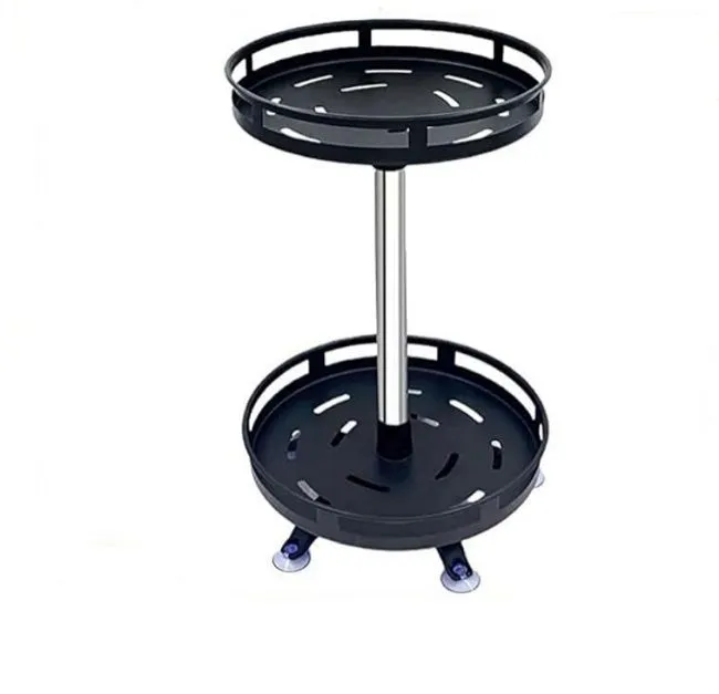 Multifunctional Tabletop 360 Rotating 2 Tier Spice Rack Organizer