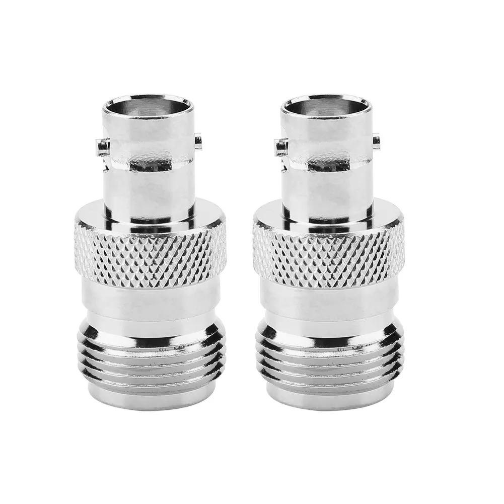 2pcs N Female to BNC Female Coaxial RF Adapter