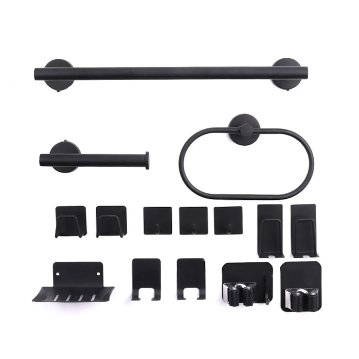15 Pcs Towel Rack Stainless Steel Bathroom Accessories Kit