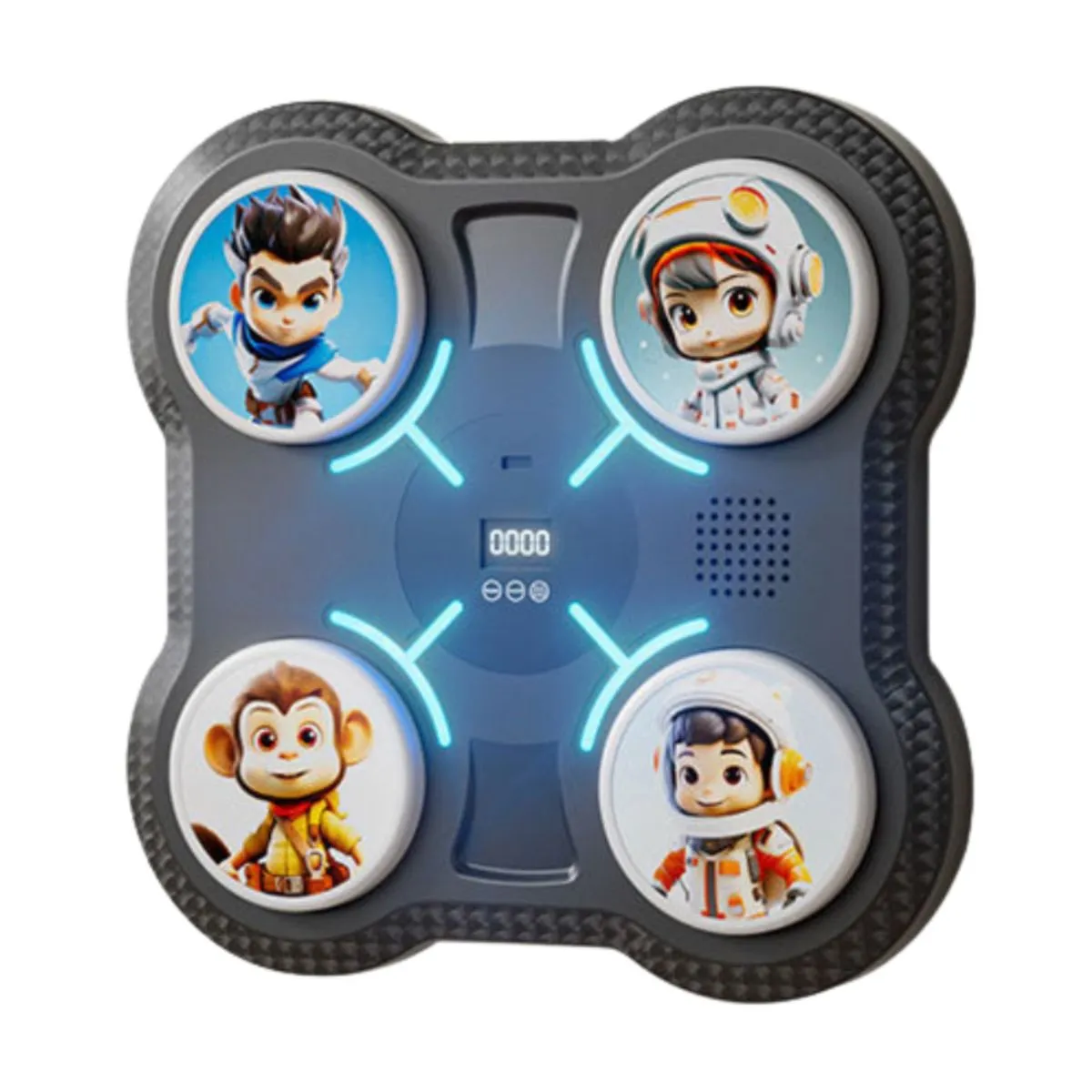 Intelligent Wall Mount Kids Boxing Machine with Music - Black