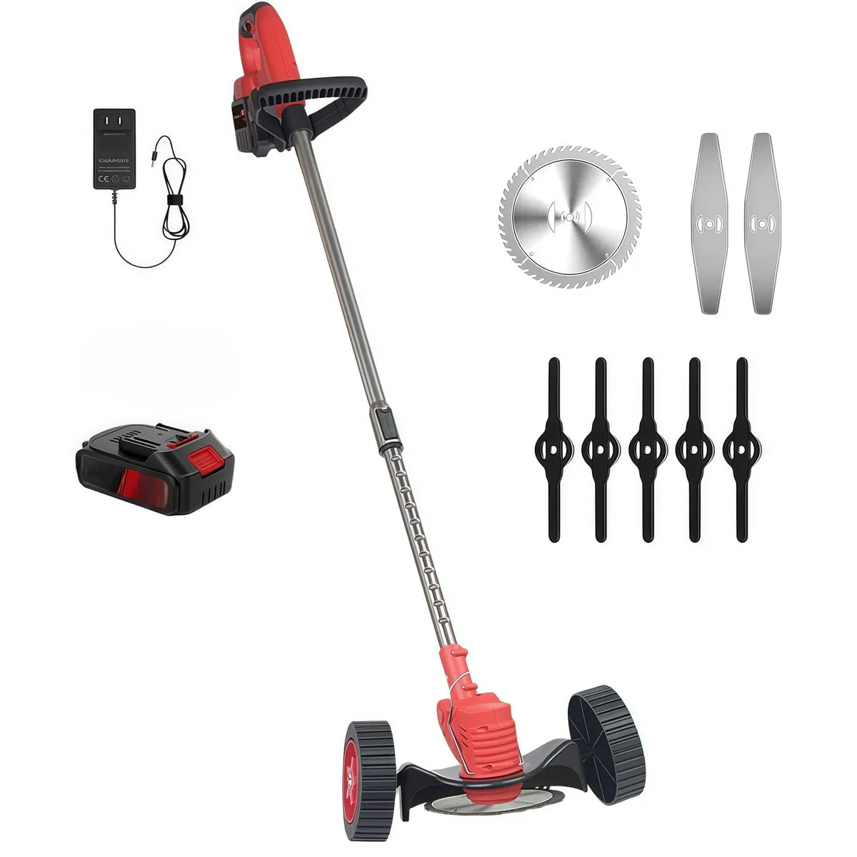 300W Brushless Lawn Mower 17000RPM - 18000mAh Cordless Grass Trimmer Weed