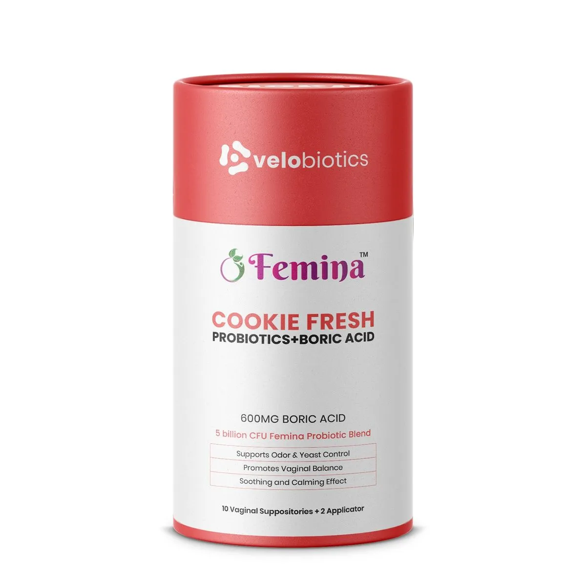 Femina Probiotics COOKIE FRESH with Boric Acid Suppositories (10s)