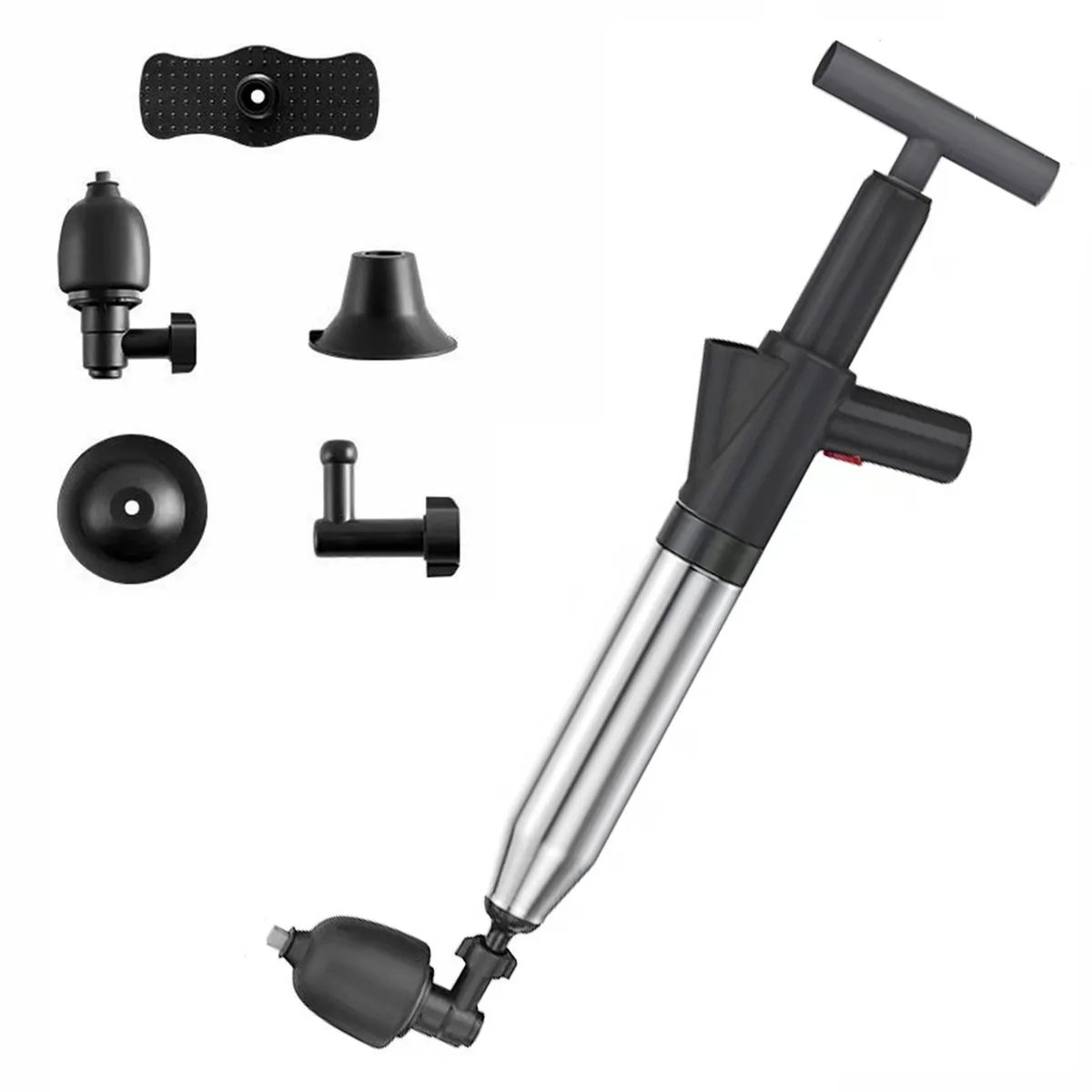 Toilet Plunger Drain Air Pump Drain Clog Remover Drain Blaster Plunger - Black