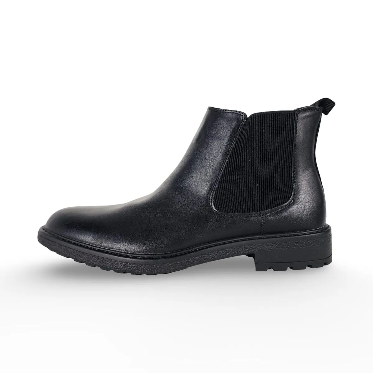 Men's Black Chelsea Ankle Boots - Genuine Leather Slip-On Casual Boots