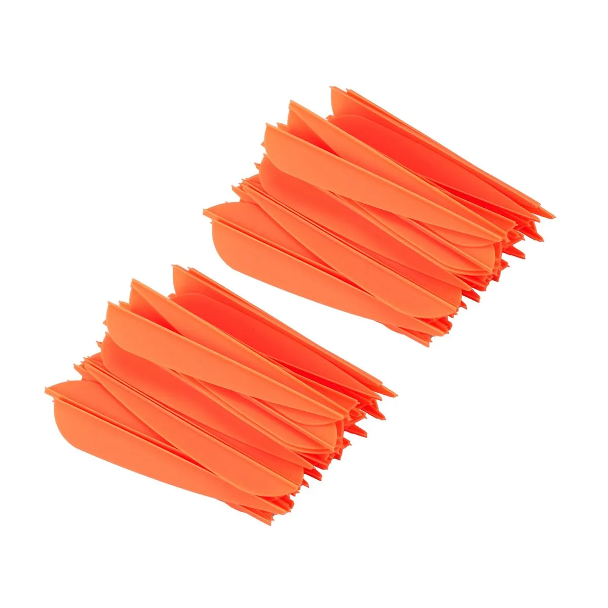 Arrows Vane Plastic Feather Fletching 100 Pack, 4 Inch, (Orange)