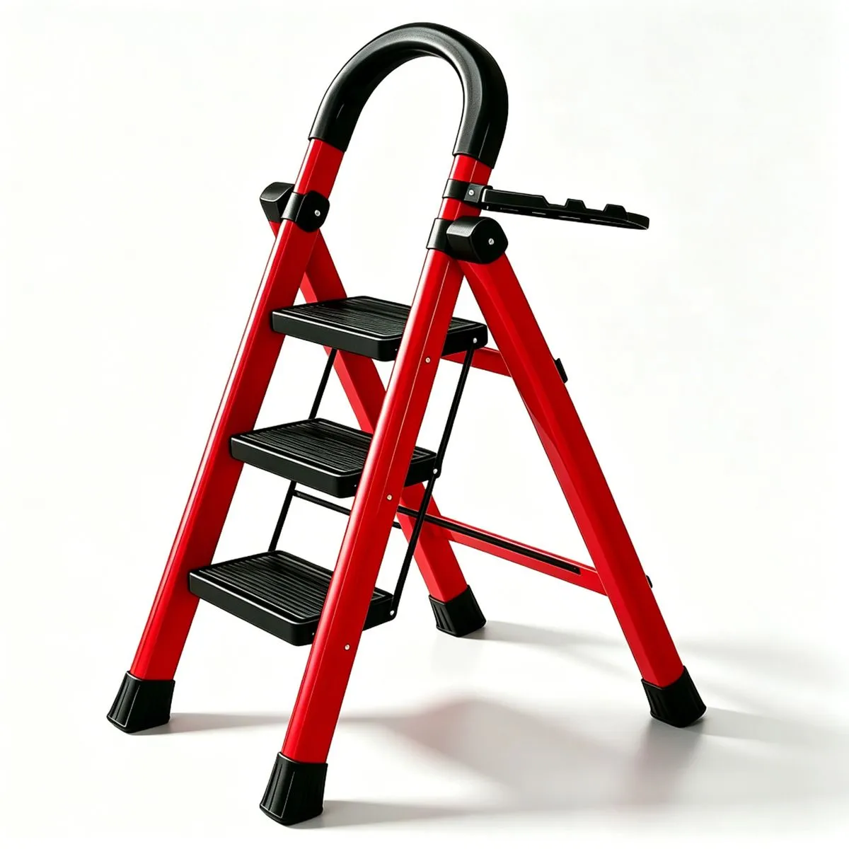 3 Step Folding Ladder Anti Slip Step Stool for DIY Home Improvement Kitchen