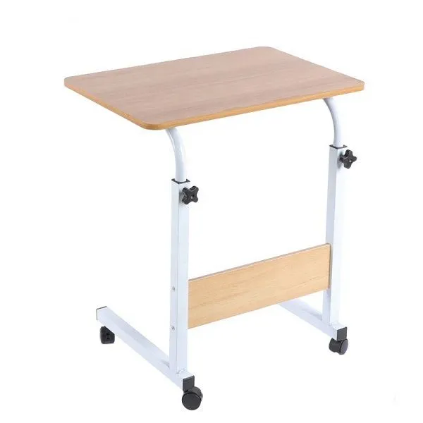 Folding Desk with Wheels , Adjustable Bedside Laptop Desk