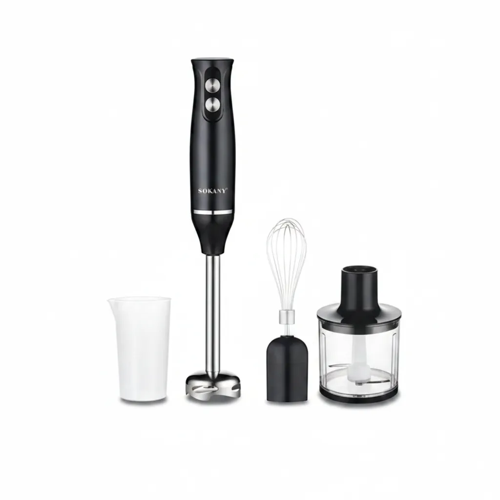 Sokany 4 in 1 Hand Blender 300W with Chopper and Whisk, 2 Speed
