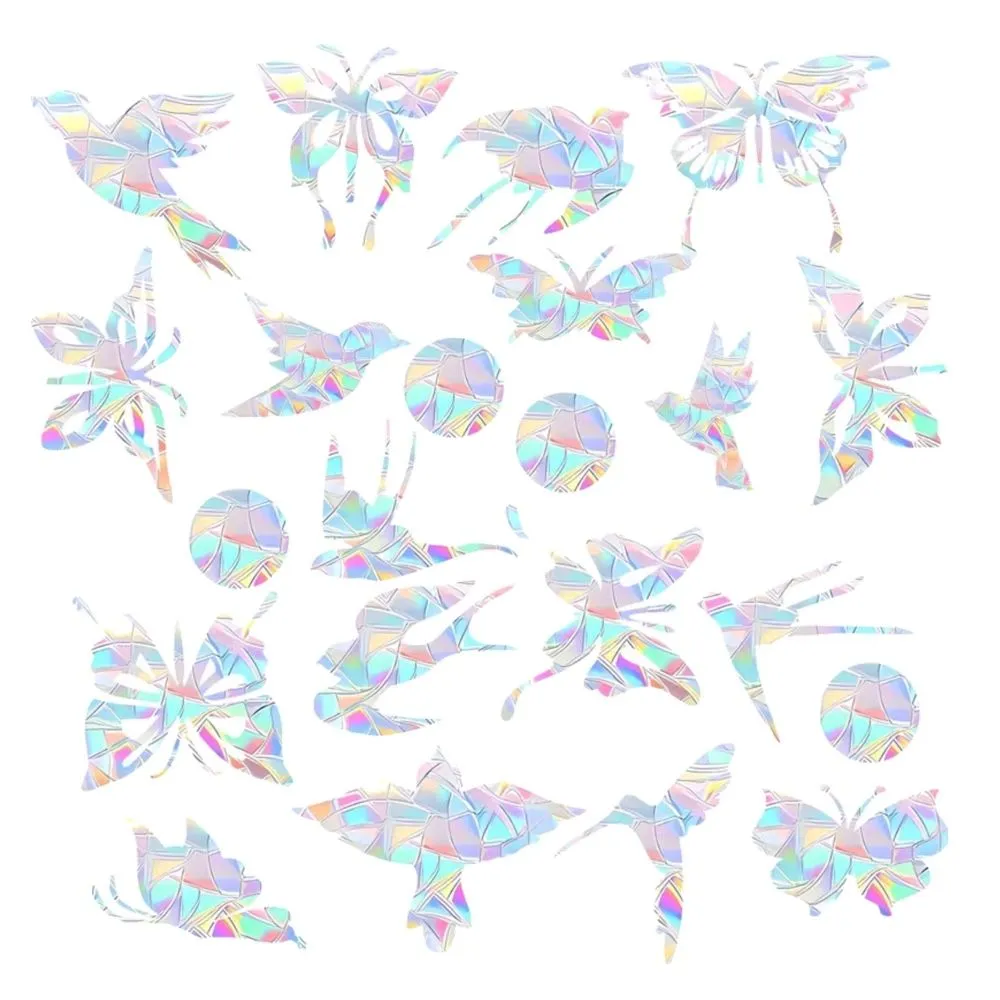 Decor Hummingbirds & Butterflies Anti Bird Collision Window Stickers - 22pc