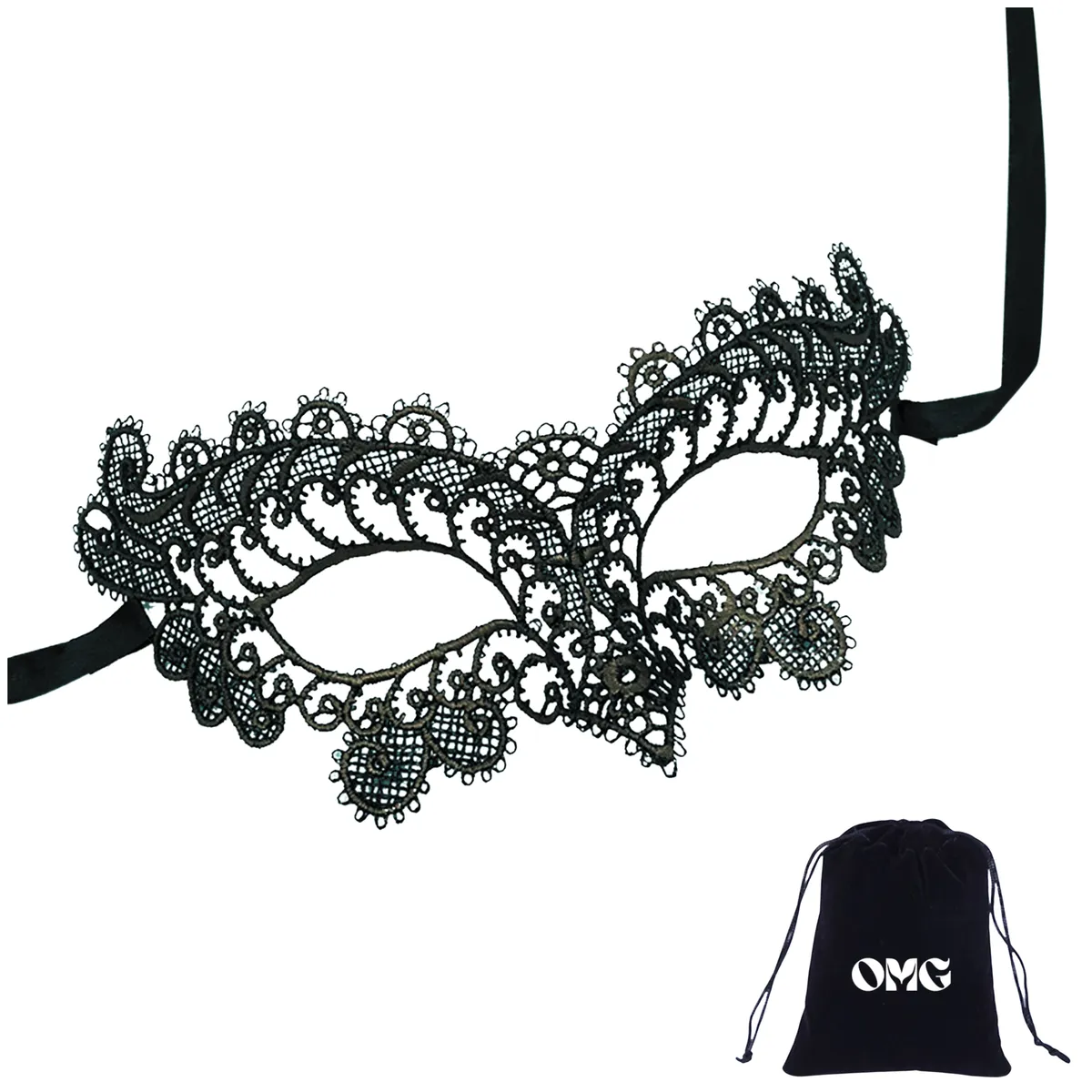 OMG - Women's Elegant Hollow Lace Masquerade Queen Face Mask