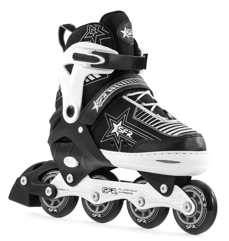 SFR Pulsar Adjustable Silver Inline Skates - UK 12 Junior - 2 Junior