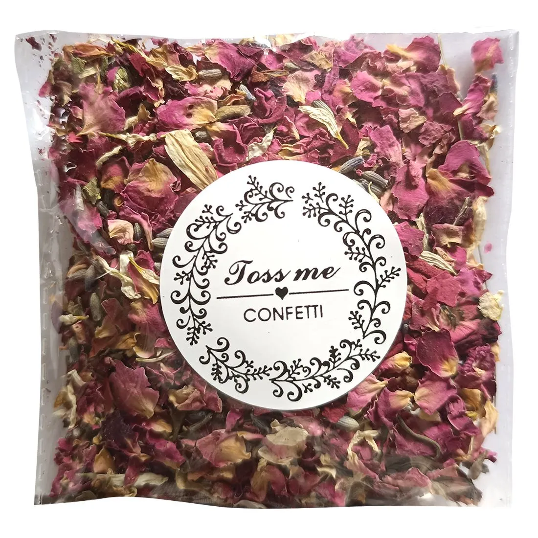 Red Rose Natural Mixed Flower Petal Confetti