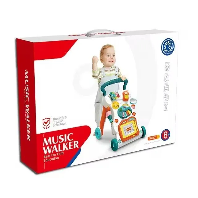 2 in 1 Baby Toddlers Learning Walker with Musical Education Toys