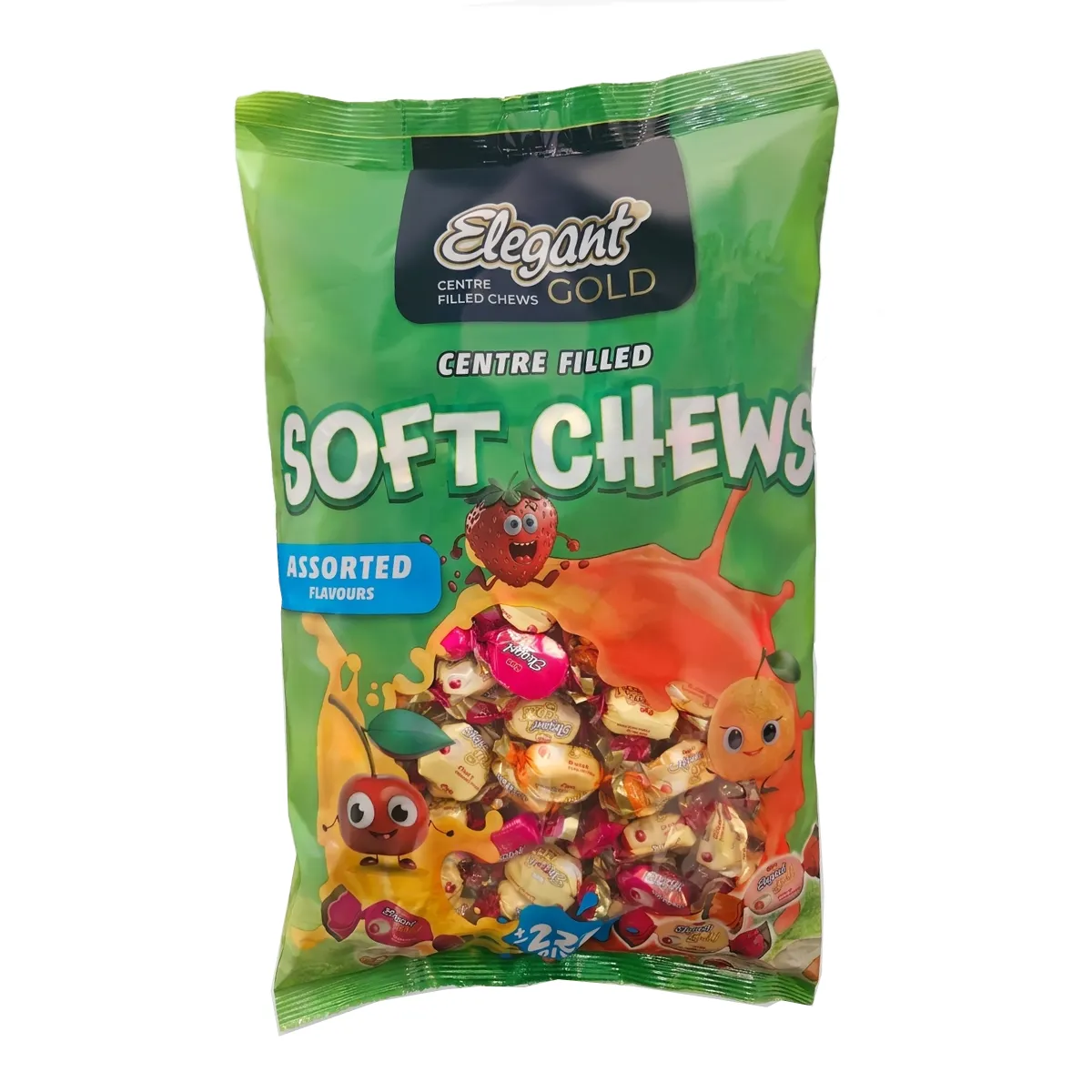 Elegant Gold Soft Chews Green Assorted Flavours x 222 pcs