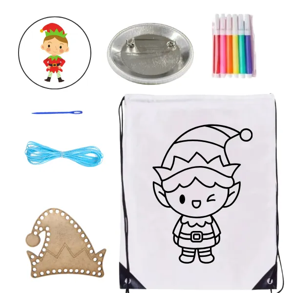Toddler Crafty Goodie Gift Bag - Christmas Elf (Holiday Theme)