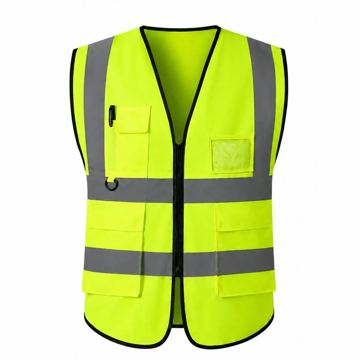 HI VIS safety vest with reflective strips for building workers - Green reflective vest