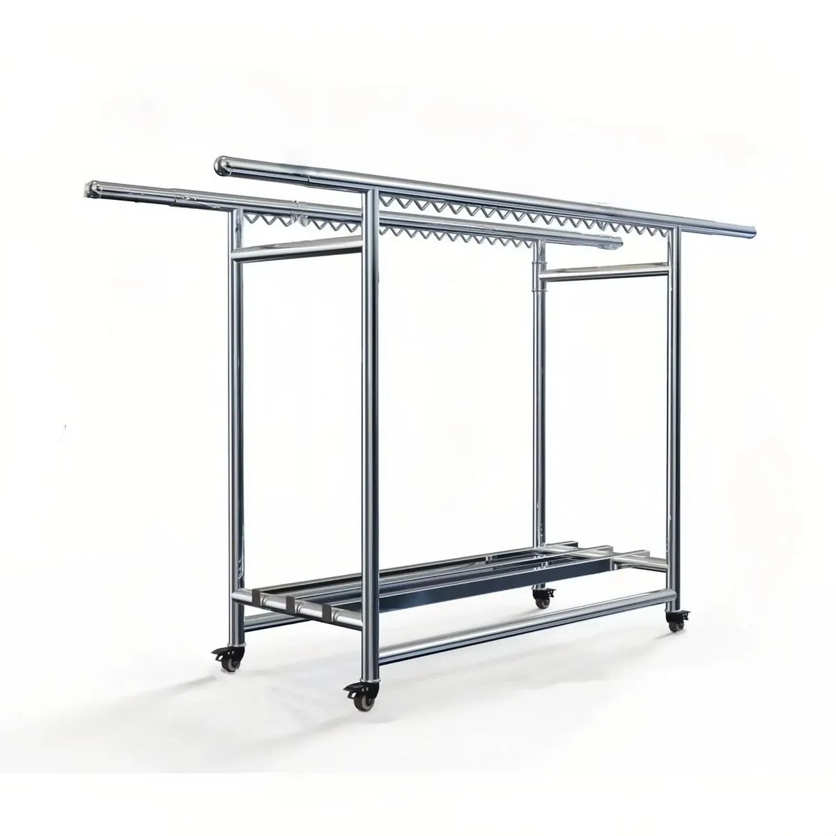 Stainless Steel Clothes Drying Rack Garment Rack Clothes Stand with Casters