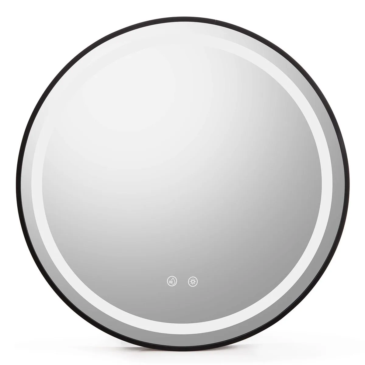 Chenshia LED Bathroom Mirror Anti Fog Wall Vanity Mirror with 3 Color Light - Round