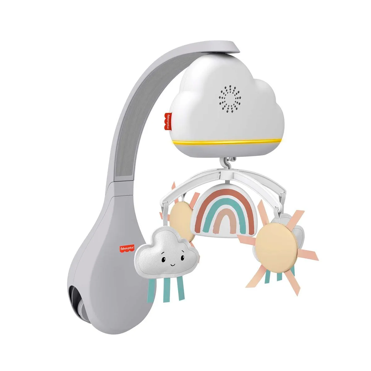 Fisher-Price Rainbow Showers Bassinet To Bedside Mobile, Tabletop Soother