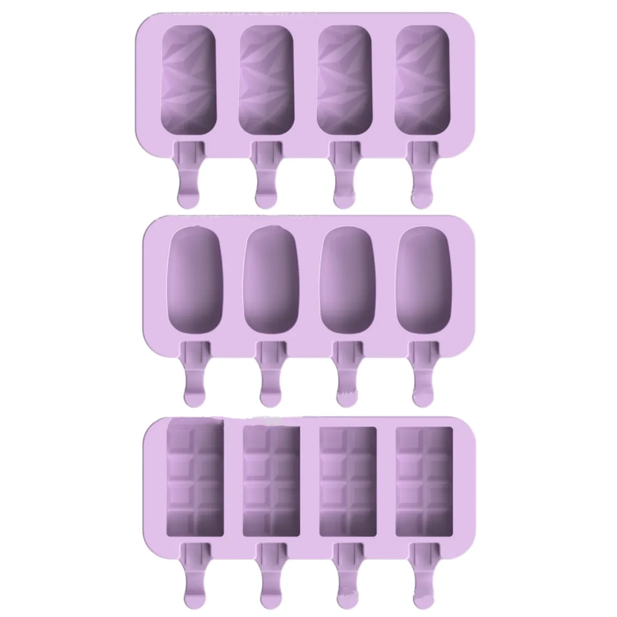 3 Pack Silicone Ice Cream Mould Ice Pop Mould Chocolate Mould Popsicle Mold