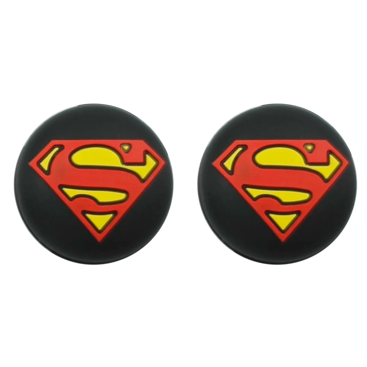2 Piece Superman Thumb Grips Compatible with PS4, PS5, Nintendo And XBOX - Black