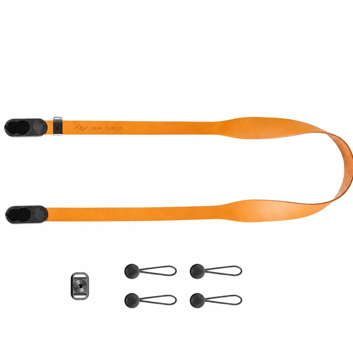 Peak Design Form Leather Short Camera Strap Amber with Anchor Link
